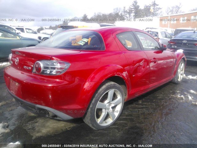 JM1FE173X50160721 - 2005 MAZDA RX8 RED photo 4