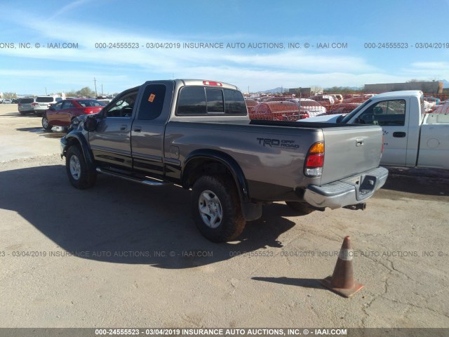 5TBBT48142S319740 - 2002 TOYOTA TUNDRA ACCESS CAB LIMITED GRAY photo 3