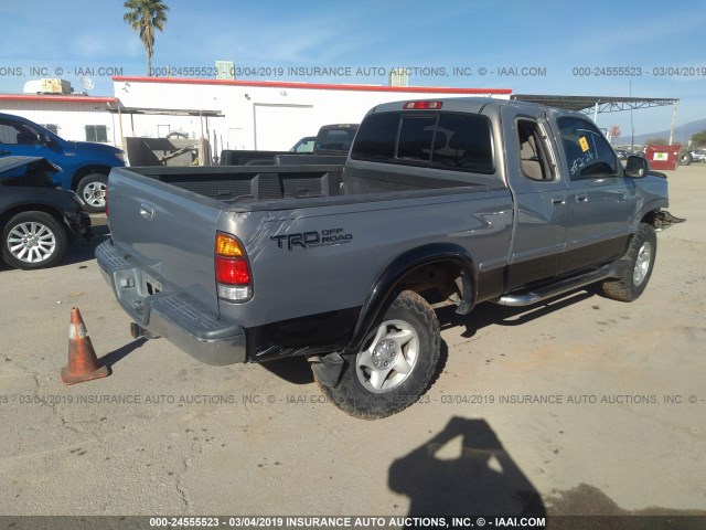 5TBBT48142S319740 - 2002 TOYOTA TUNDRA ACCESS CAB LIMITED GRAY photo 4