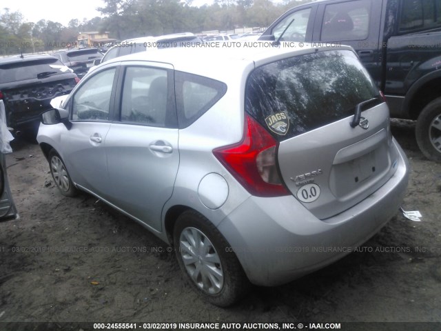 3N1CE2CP8FL425659 - 2015 NISSAN VERSA NOTE S/S PLUS/SV/SL/SR SILVER photo 3