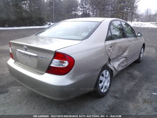 4T1BE32K72U062884 - 2002 TOYOTA CAMRY LE/XLE/SE GOLD photo 4