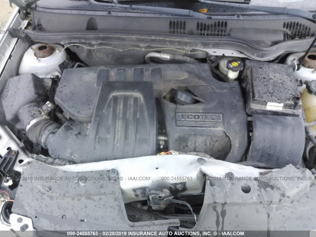 1G1AL18F187318408 - 2008 CHEVROLET COBALT LT SILVER photo 10