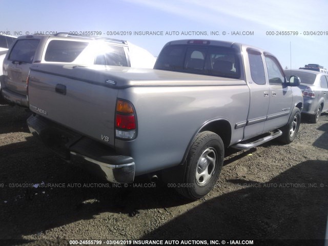 5TBRT3413YS105359 - 2000 TOYOTA TUNDRA ACCESS CAB/ACCESS CAB SR5 GRAY photo 4