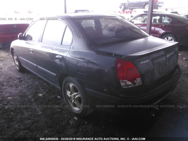 KMHDN46D64U754096 - 2004 HYUNDAI ELANTRA GLS/GT BLACK photo 3