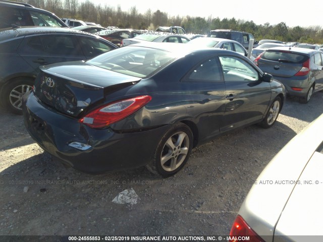 4T1CA30P57U111666 - 2007 TOYOTA CAMRY SOLARA SE/SLE Dark Blue photo 4