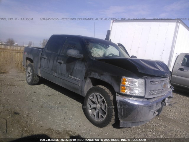 1GCPKSE71CF183582 - 2012 CHEVROLET SILVERADO K1500 LT BLACK photo 1