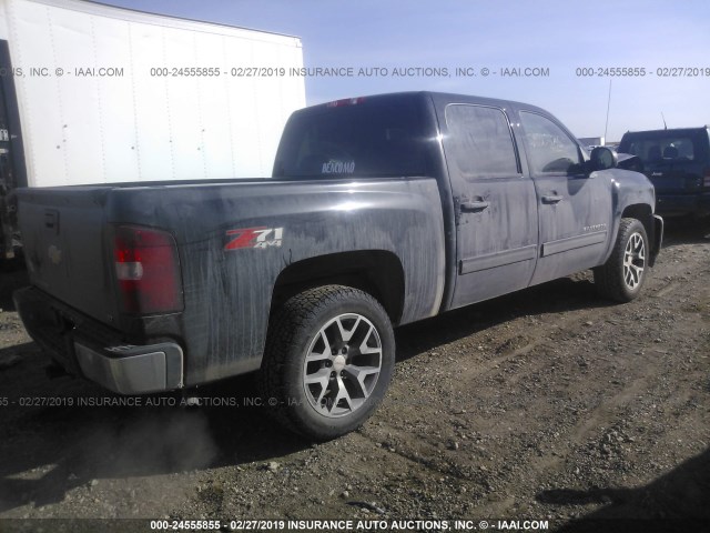 1GCPKSE71CF183582 - 2012 CHEVROLET SILVERADO K1500 LT BLACK photo 4