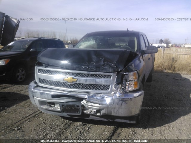 1GCPKSE71CF183582 - 2012 CHEVROLET SILVERADO K1500 LT BLACK photo 6