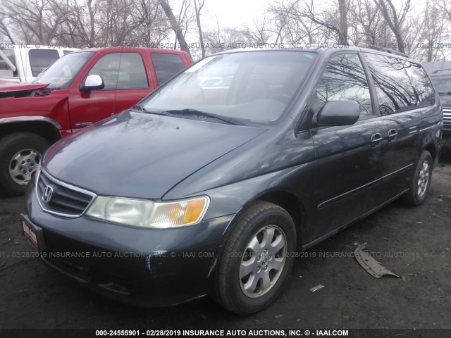 5FNRL18963B066744 - 2003 HONDA ODYSSEY EXL GRAY photo 2