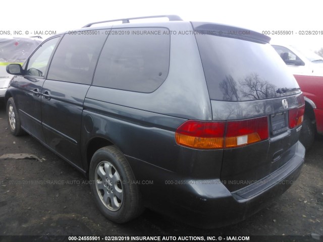 5FNRL18963B066744 - 2003 HONDA ODYSSEY EXL GRAY photo 3