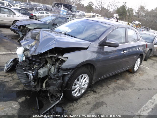 3N1AB7AP7HY208027 - 2017 NISSAN SENTRA S/SV/SR/SL GRAY photo 2