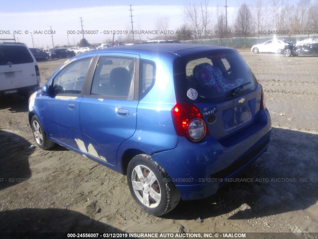 KL1TD66E89B619283 - 2009 CHEVROLET AVEO LS/LT Կապույտ լուսանկար 3