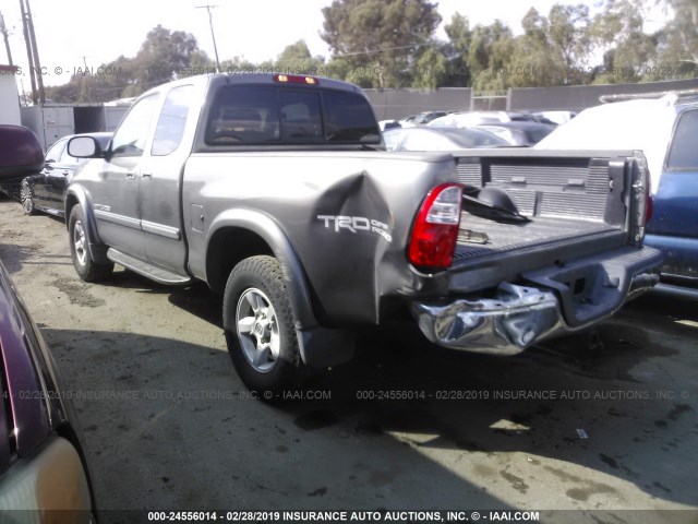 5TBRT34166S482099 - 2006 TOYOTA TUNDRA ACCESS CAB SR5 GRAY photo 3