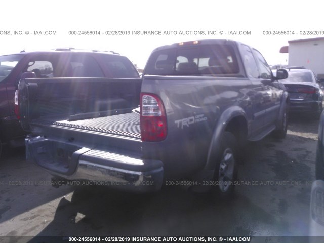 5TBRT34166S482099 - 2006 TOYOTA TUNDRA ACCESS CAB SR5 GRAY photo 4