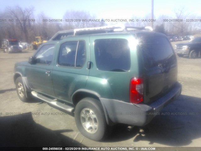 5N1ED28T21C503223 - 2001 NISSAN XTERRA XE/SE GREEN photo 3