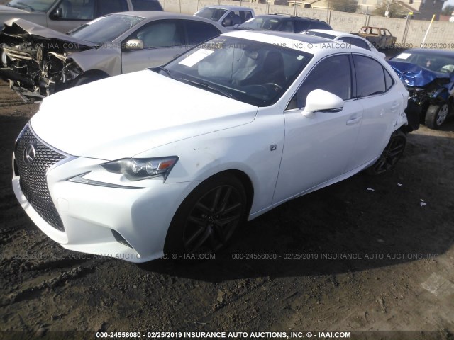 JTHBE1D2XE5006666 - 2014 LEXUS IS 350 WHITE photo 2