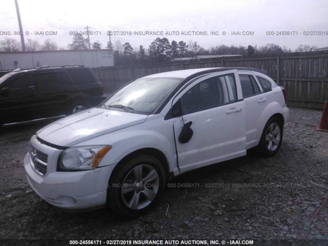 1C3CDWDA2CD532536 - 2012 DODGE CALIBER SXT WHITE photo 2