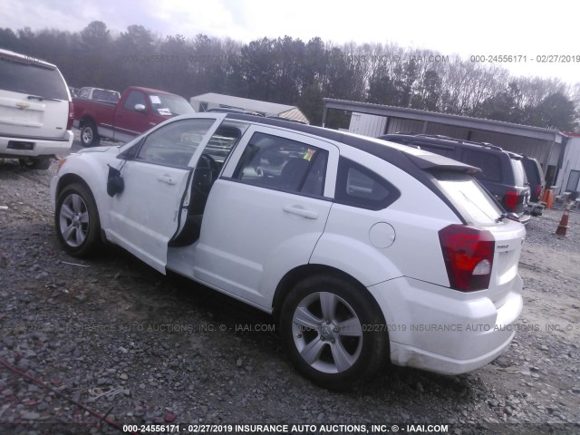 1C3CDWDA2CD532536 - 2012 DODGE CALIBER SXT WHITE photo 3