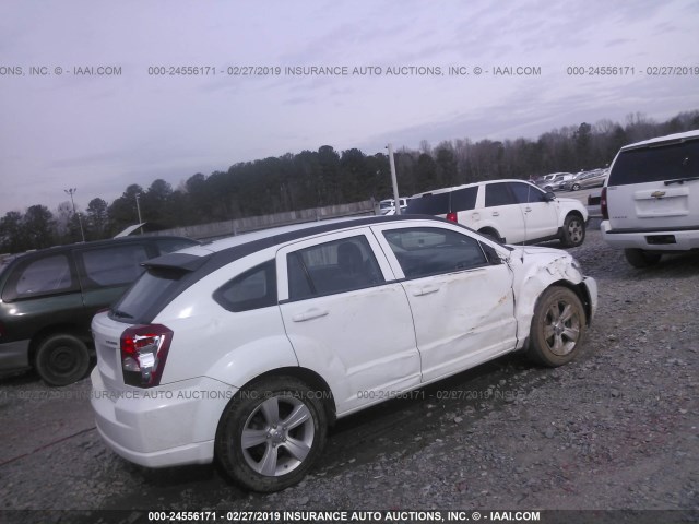 1C3CDWDA2CD532536 - 2012 DODGE CALIBER SXT WHITE photo 4