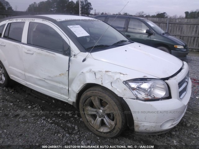 1C3CDWDA2CD532536 - 2012 DODGE CALIBER SXT WHITE photo 6