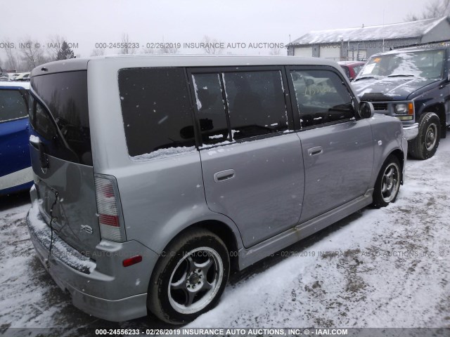 JTLKT324464106877 - 2006 TOYOTA SCION XB SILVER photo 4