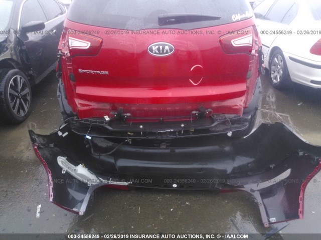 KNDPBCA22B7050516 - 2011 KIA SPORTAGE LX RED photo 6