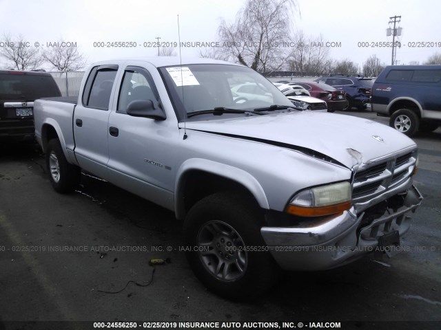 1B7HG2AN51S276491 - 2001 DODGE DAKOTA QUAD SILVER photo 1