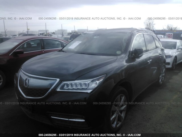 5FRYD4H93GB039774 - 2016 ACURA MDX ADVANCE GRAY photo 2