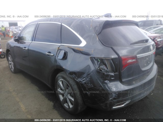 5FRYD4H93GB039774 - 2016 ACURA MDX ADVANCE GRAY photo 3