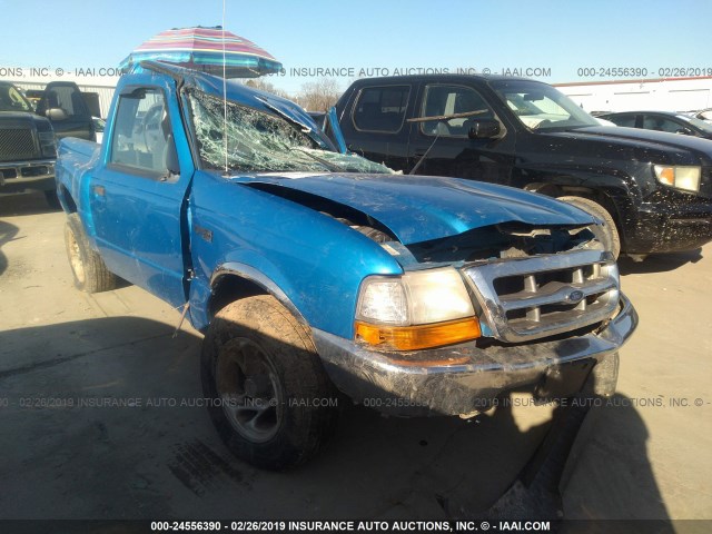 1FTYR10C3YPA10629 - 2000 FORD RANGER BLUE photo 1