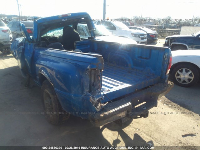 1FTYR10C3YPA10629 - 2000 FORD RANGER BLUE photo 3