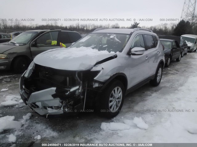 JN8AT2MV5JW303789 - 2018 NISSAN ROGUE S/SL/SV SILVER photo 2