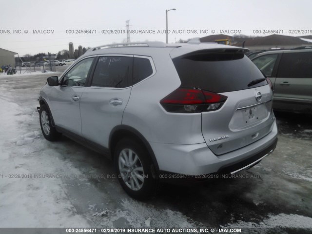 JN8AT2MV5JW303789 - 2018 NISSAN ROGUE S/SL/SV SILVER photo 3