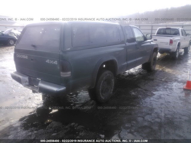 1B7GG22Y7XS142918 - 1999 DODGE DAKOTA GREEN photo 4