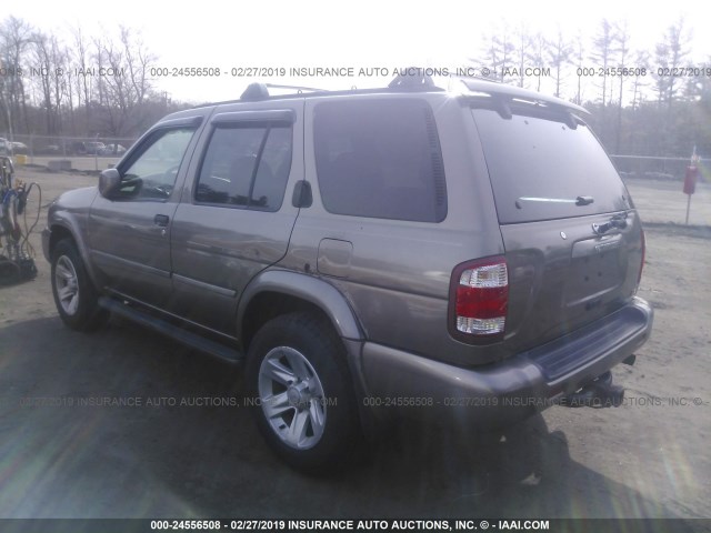 JN8DR09Y92W731093 - 2002 NISSAN PATHFINDER LE/SE GRAY photo 3