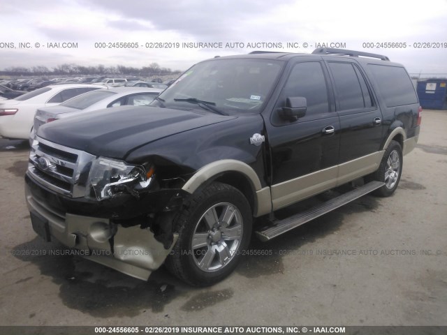 1FMJK1H57AEB72997 - 2010 FORD EXPEDITION EL EDDIE BAUER BLACK photo 2