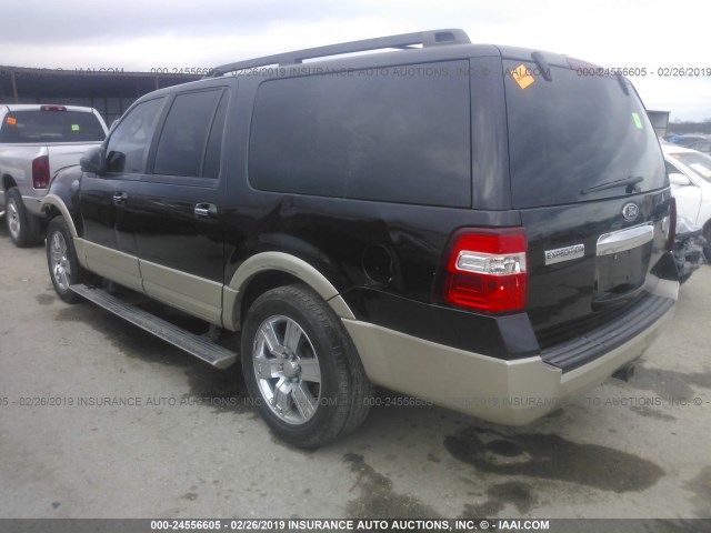 1FMJK1H57AEB72997 - 2010 FORD EXPEDITION EL EDDIE BAUER BLACK photo 3