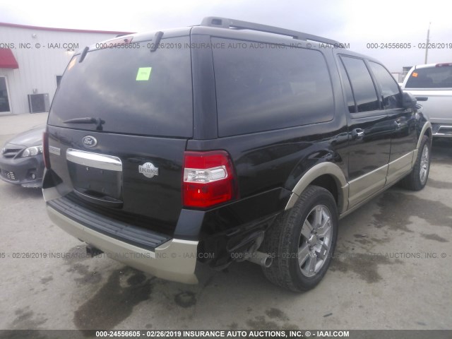 1FMJK1H57AEB72997 - 2010 FORD EXPEDITION EL EDDIE BAUER BLACK photo 4