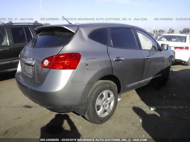 JN8AS5MT9CW609920 - 2012 NISSAN ROGUE S/SV GRAY photo 4