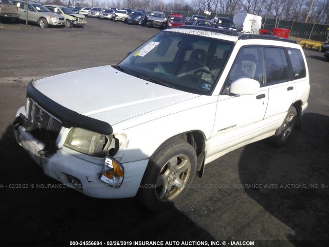 JF1SF65651H723276 - 2001 SUBARU FORESTER S WHITE photo 2