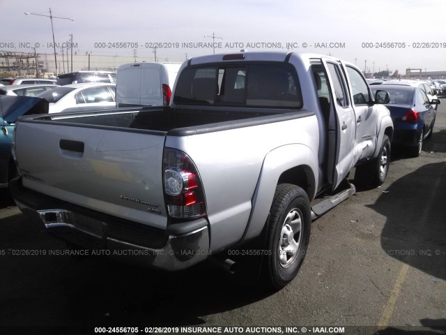 3TMJU4GN4AM101784 - 2010 TOYOTA TACOMA DOUBLE CAB PRERUNNER SILVER photo 4