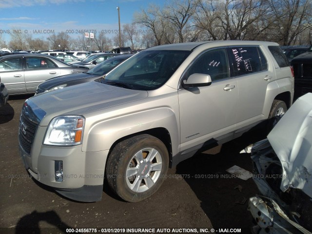 2GKFLREK1C6223647 - 2012 GMC TERRAIN SLE BEIGE photo 2