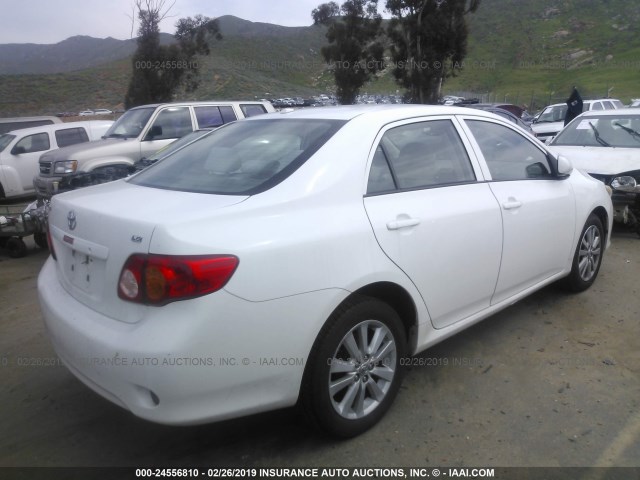 1NXBU4EE1AZ320037 - 2010 TOYOTA COROLLA S/LE/XLE WHITE photo 4