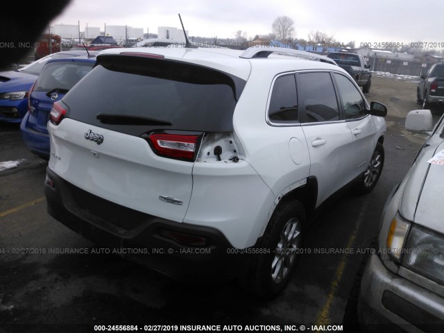 1C4PJMCB3GW164334 - 2016 JEEP CHEROKEE LATITUDE WHITE photo 4