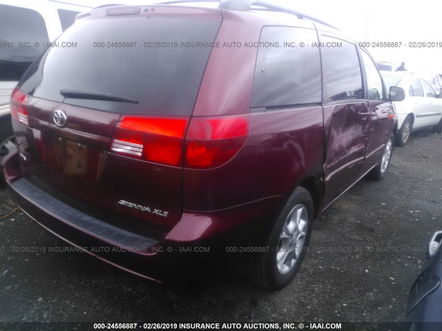 5TDZA22C44S024523 - 2004 TOYOTA SIENNA XLE/XLE LIMITED RED photo 4