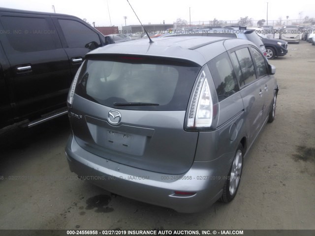 JM1CR2WL9A0388945 - 2010 MAZDA 5 SILVER photo 4