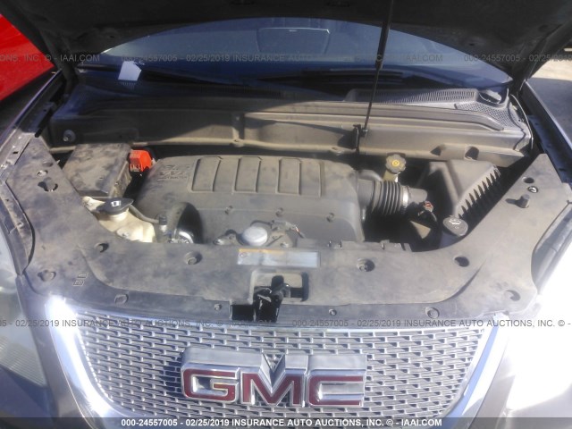 1GKKRNED1CJ253631 - 2012 GMC ACADIA SLE GRAY photo 10