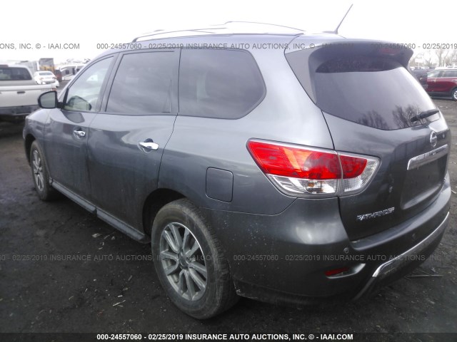 5N1AR2MM9GC637508 - 2016 NISSAN PATHFINDER S/SV/SL/PLATINUM GRAY photo 3