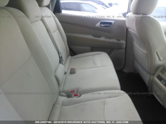 5N1AR2MM9GC637508 - 2016 NISSAN PATHFINDER S/SV/SL/PLATINUM GRAY photo 8
