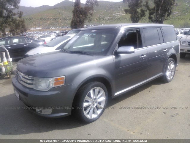 2FMGK5DC2ABA91343 - 2010 FORD FLEX LIMITED GRAY photo 2